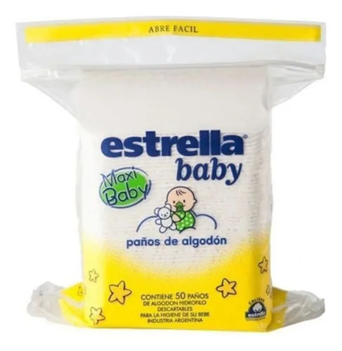 ESTRELLA PAÑOS MAXI DE ALGODON X50
